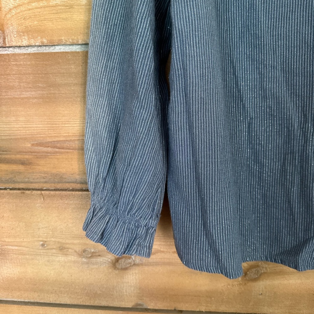 a.n.a Blue Ruffled Blouse - Picture 2 of 6